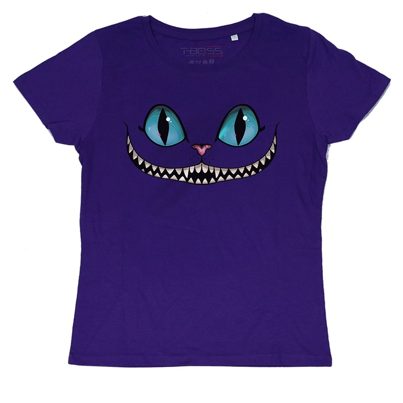 Purple Cheshire Cat Fan-Art T-shirt