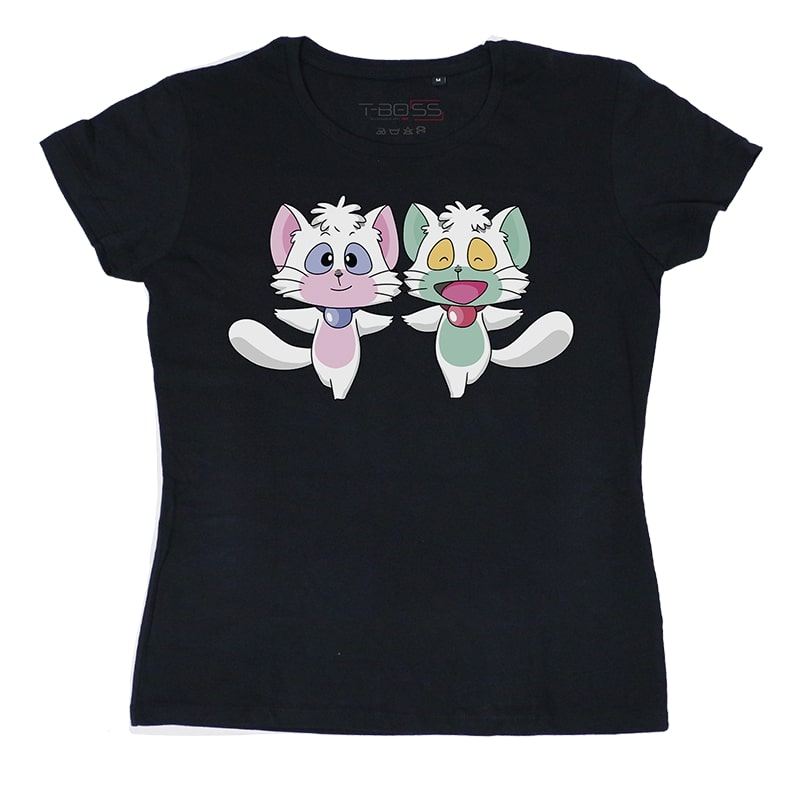 Black T-shirt Posi and Nega Creamy Mami Fan-Art