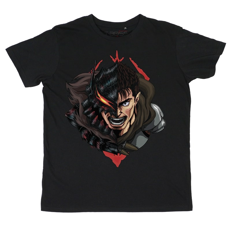 Black Guts Berserk Fan-Art T-shirt