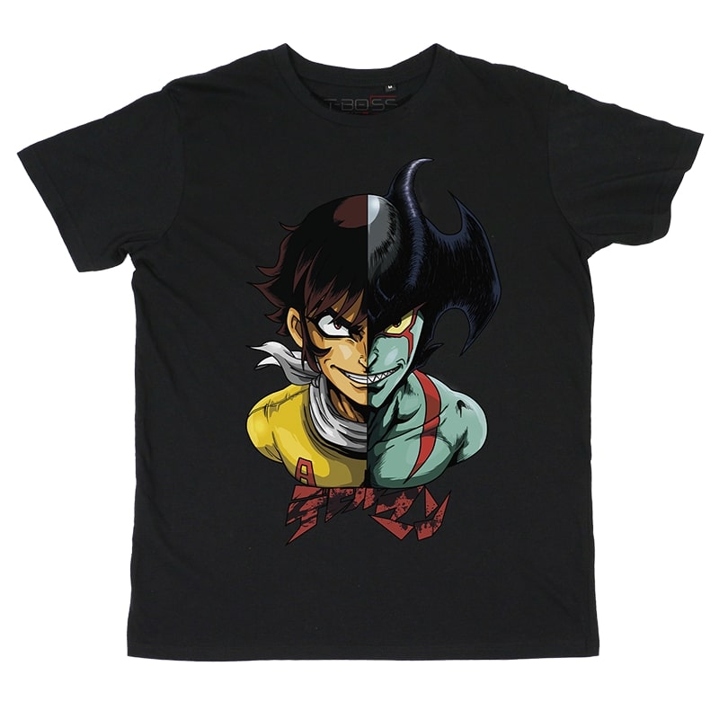 T-shirt Nera Akira Devil Man Fan-Art