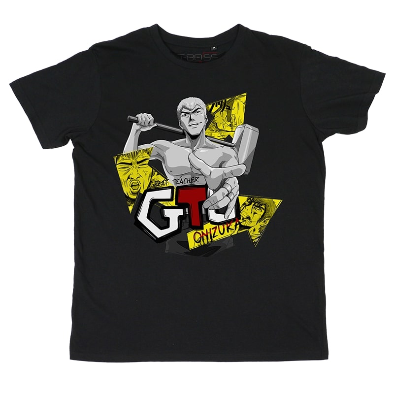 Black T-shirt GTO Great Teacher Onizuka Fan-Art