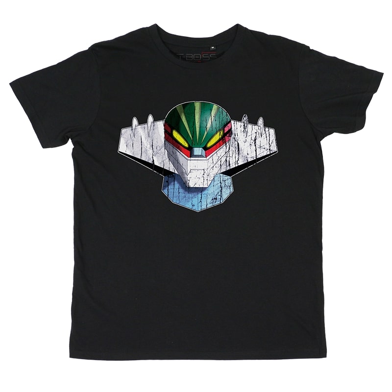Black T-shirt Jeeg Steel Robot Fan-Art