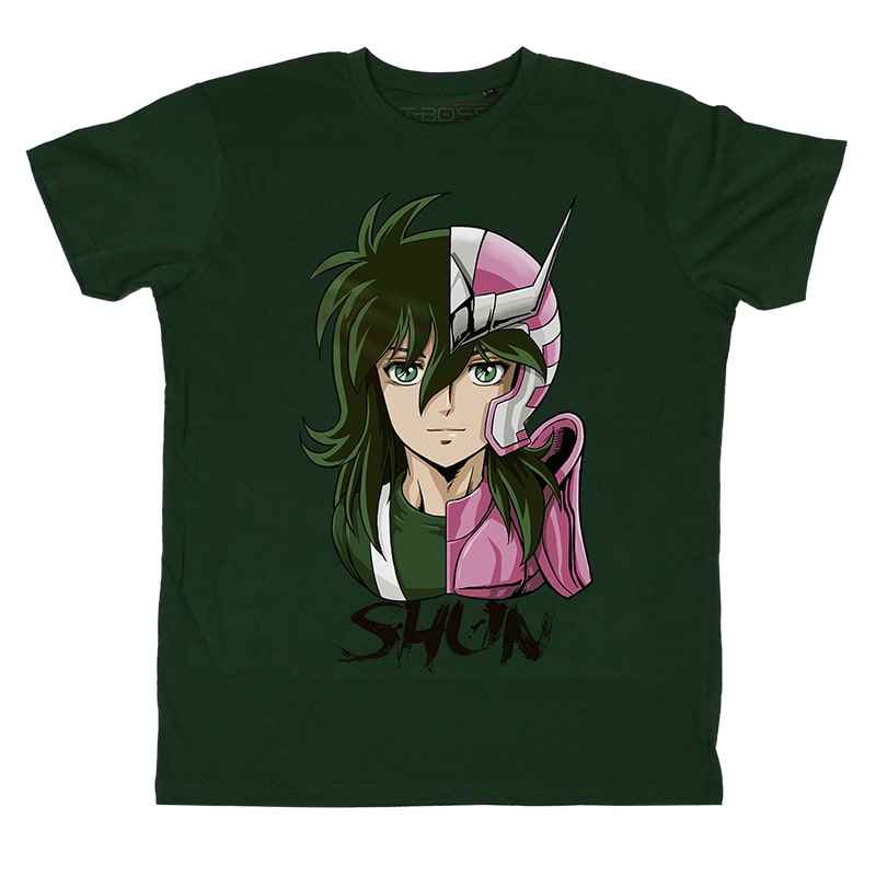 T-shirt Forest Green Andromeda Knights of the Zodiac Fan-Art