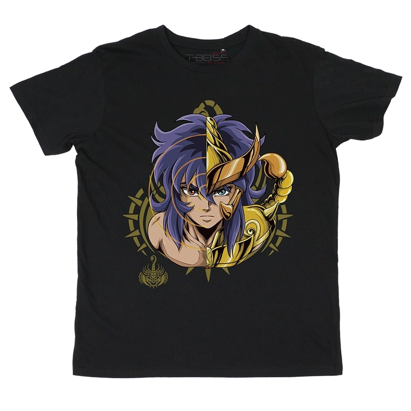 Black T-shirt Scorpio Knights of the Zodiac Fan-Art