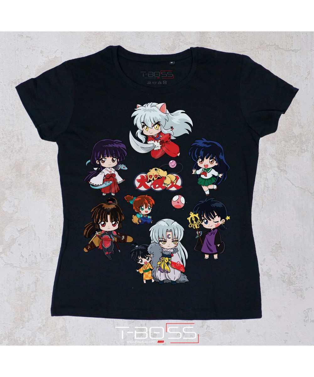 T-Boss | T-shirt Nera Inuyasha Fan-Art