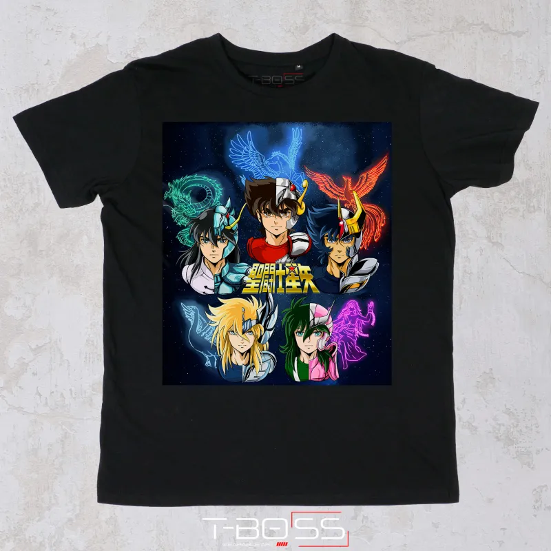 Black T-shirt Bronze Saint Seiya Fan-Art