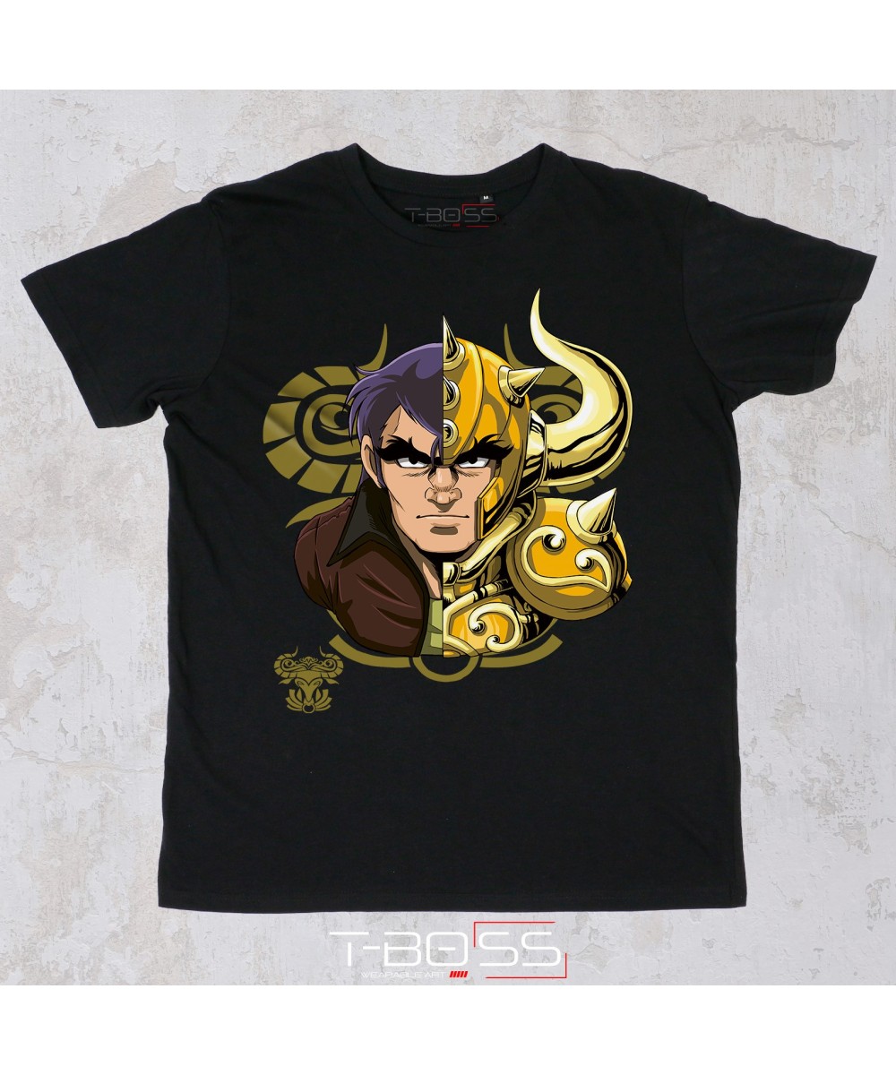 Black T-shirt Taurus Saint Seiya Fan-Art