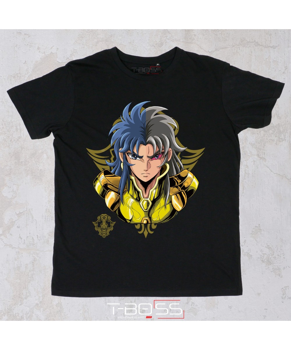 Black T-shirt Gemini Saint Seiya Fan-Art