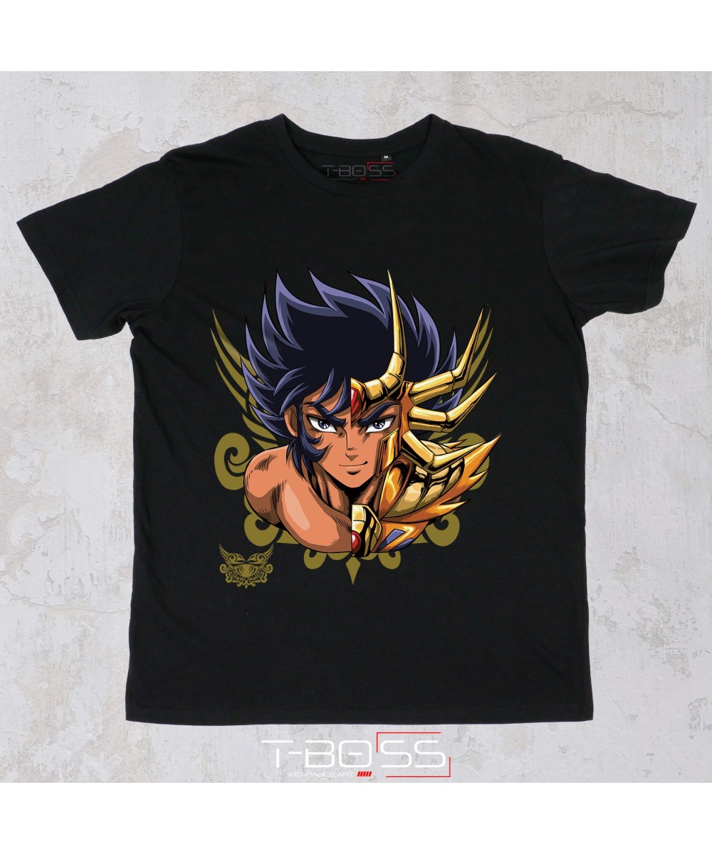 Black T-shirt Cancer Saint Seiya Fan-Art