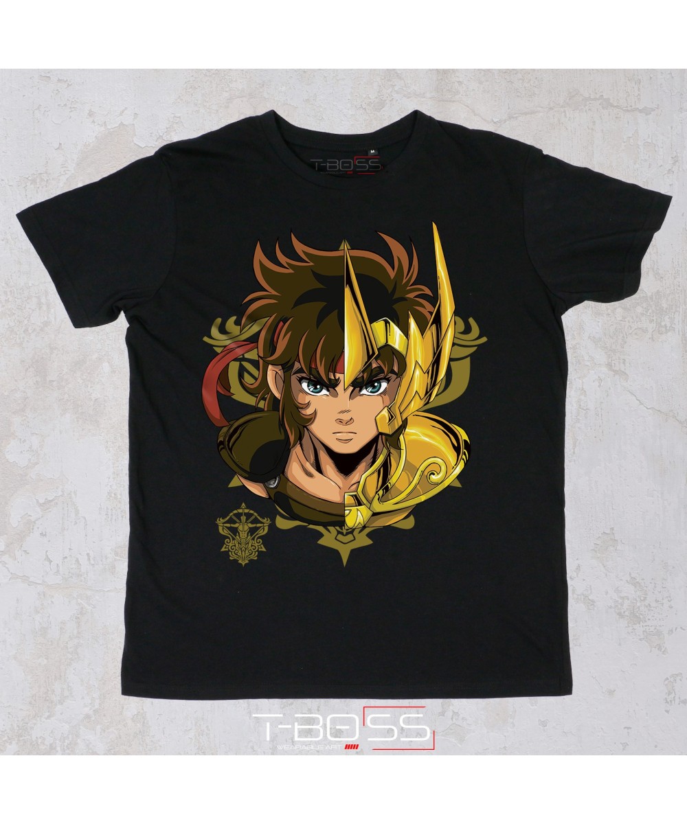 Black T-shirt Sagitter Saint Seiya Fan-Art