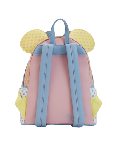 LoungeFly Mini Backpack Disney Minnie Pastel Color Block Dots