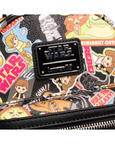 LoungeFly Mini Backpack Star Wars - Sticker Allover Print