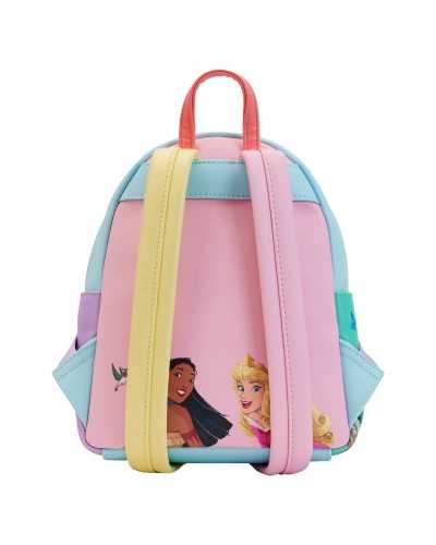 Loungefly Mini Backpack Triple Pocket DISNEY - Princess "Collage"