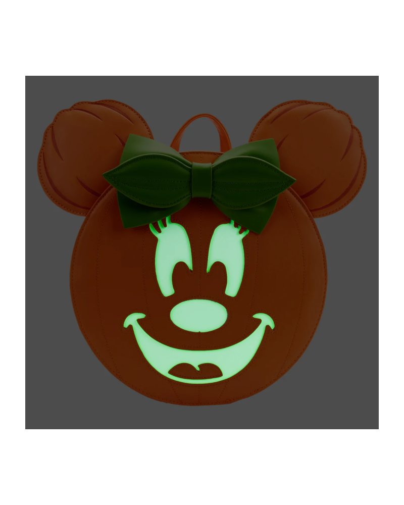Loungefly Mini Backpack Disney Glow Face Minnie Pumpkin