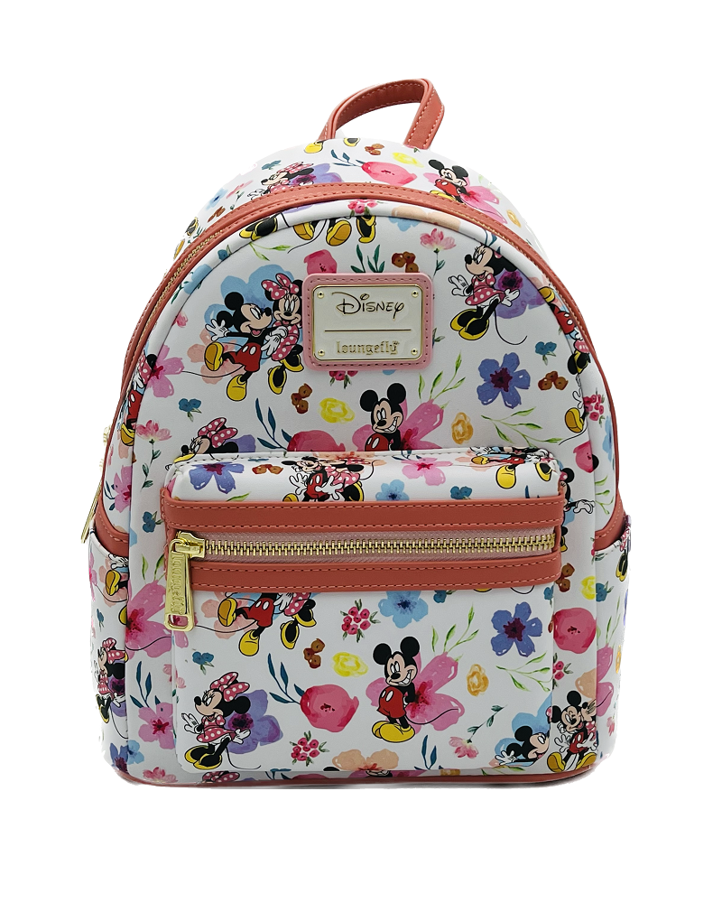 DISNEY - Minnie Mickey Floral - Mini Backpack LoungeFly Exclusive Ed
