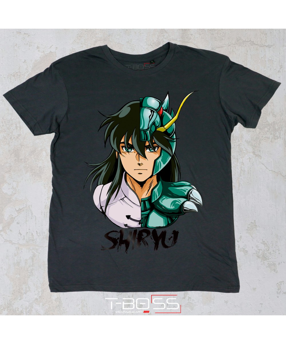 Dark Gray T-shirt Dragon Saint Seiya Fan-Art