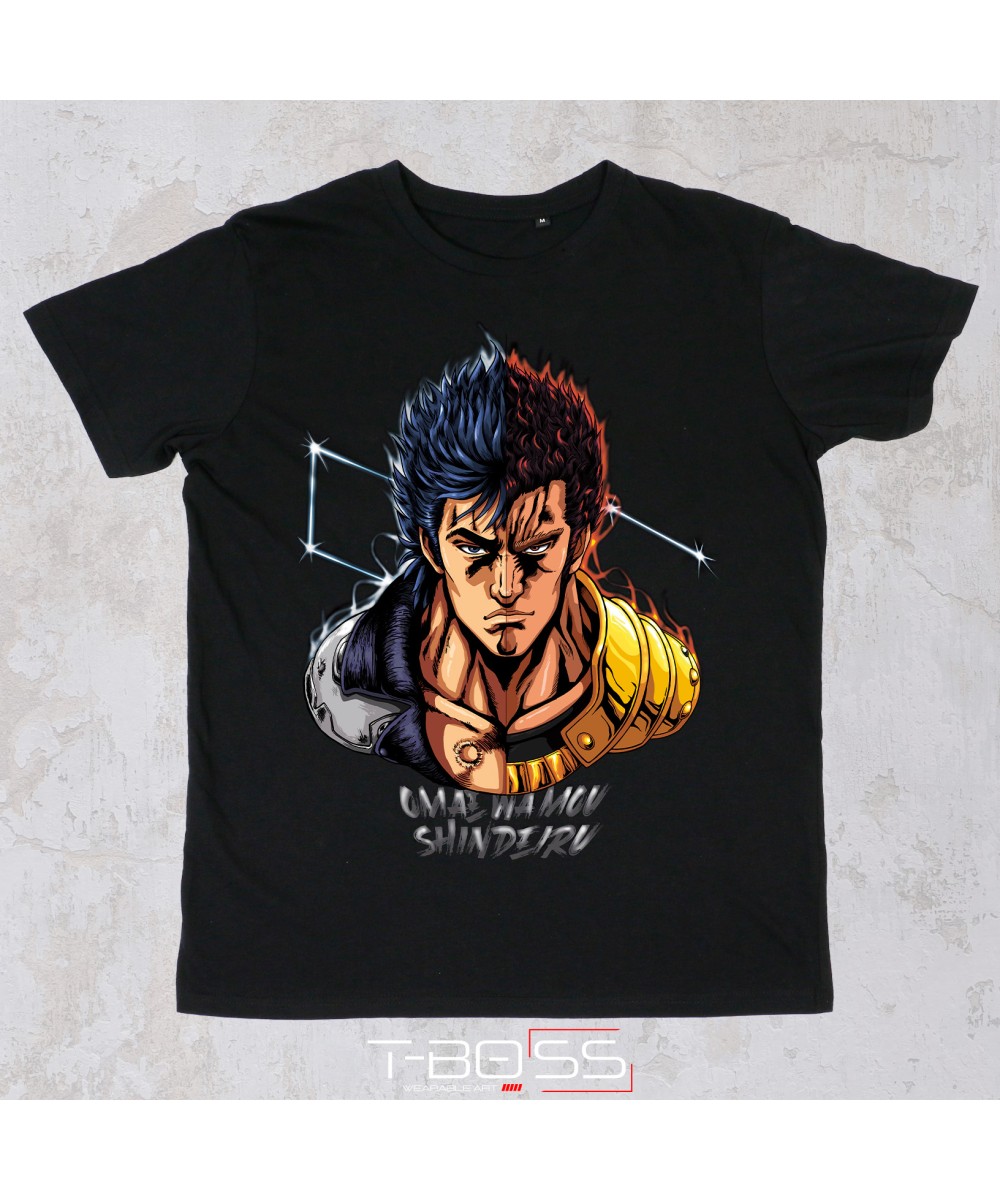 Black T-shirt Kenshiro Ken il Guerriero Fan-Art