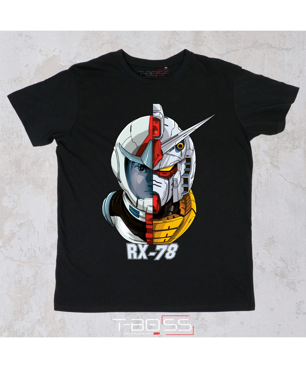 Black T-shirt Amuro Gundam Fan-Art