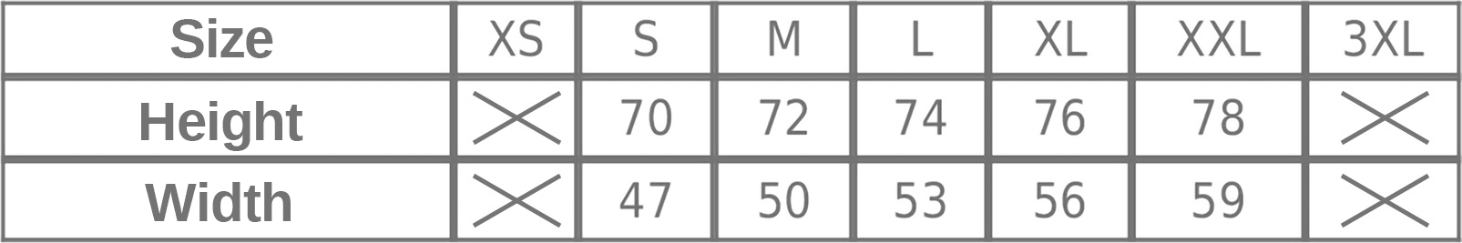 men's size chart